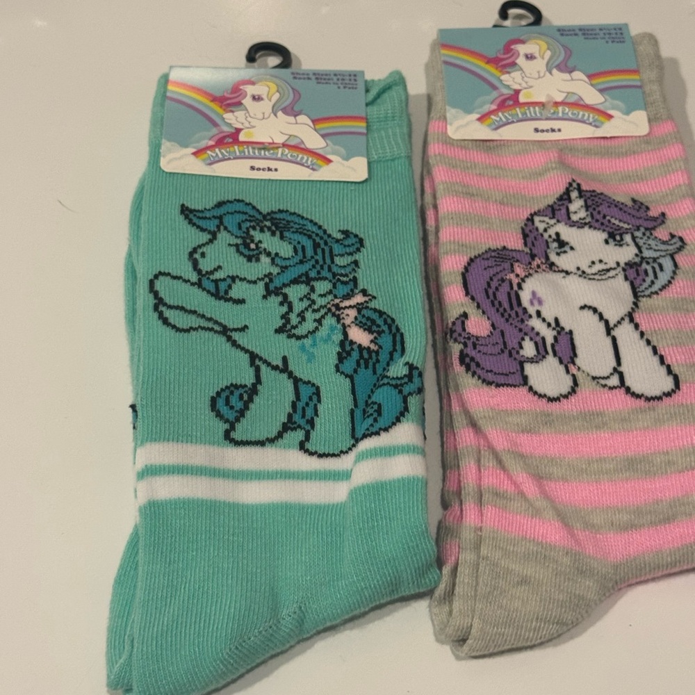 My Little Pony Sock Bundle NEW Medley Pegasus & Glory Unicorn 80’s G1